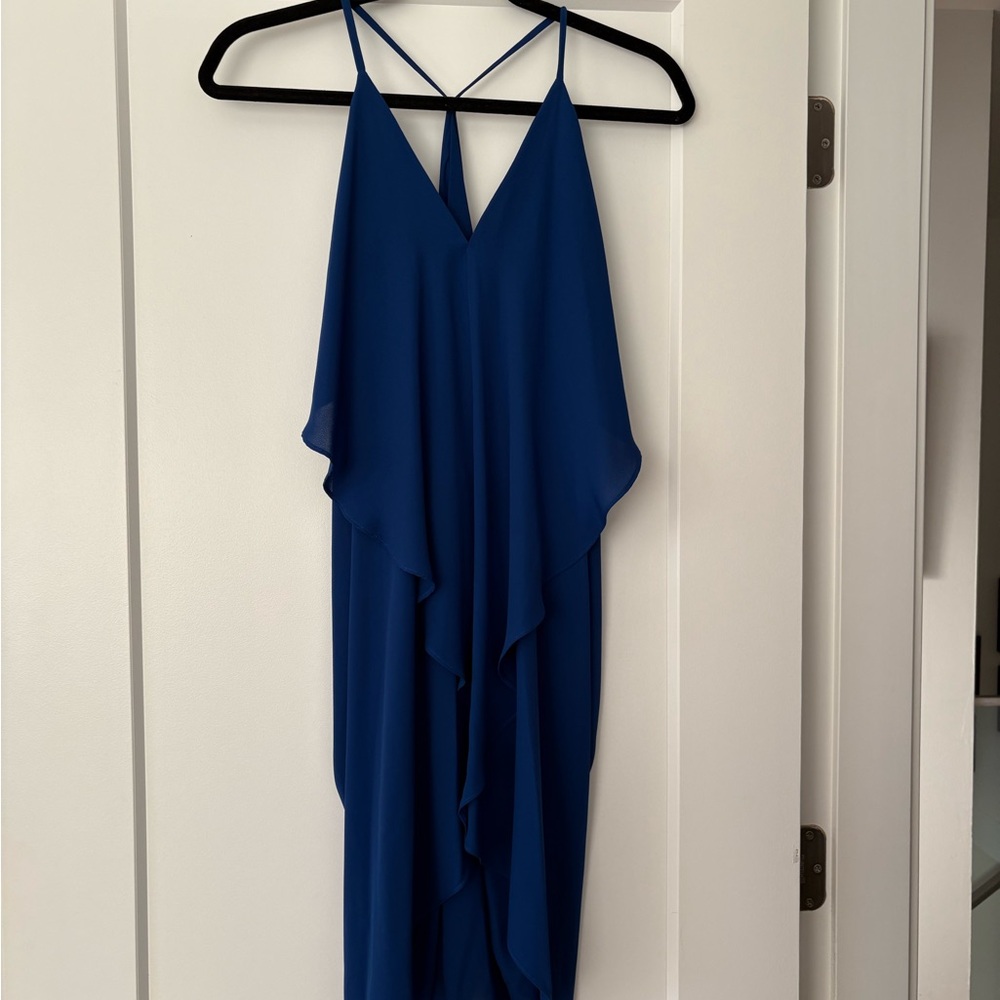 Elegant Blue Sleeveless Dress